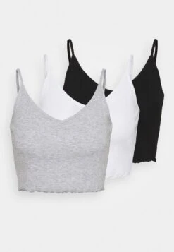 Even&Odd Strappy Lettuce Crop 3 PackTopBlack/White/Grey Donna T-shirt E Top EV421D1KZ-Q11 -Even&Odd 277e0f5f7d614268914a0bd15fef6dc9