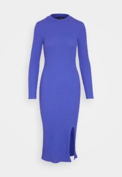 Even&Odd Circ Long Sleeves Midi High Slit Dress - Abito In Maglia - Blue -Even&Odd 2dbe7fef8e674a38a51b98c507a4a647