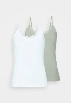 2 PackTopWhite/Green Donna T-shirt E Top EVI21D006-A12 -Even&Odd 394b01704ada4822941f96ac9d132540