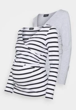 2 Pack NursingMaglietta A Manica LungaBlack White/Mottled Light Grey Donna T-shirt E Top EVO29G00M-Q12 -Even&Odd 3d4a5910224f4150a331bdbd6123be77