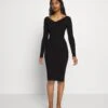 V Ausschnitt Ripp Mini Bodycon StrickkleidTubinoBlack Donna Vestiti EVF21C01P-Q11 -Even&Odd 7a3d3bf8dd744d308335e2d0c685a912