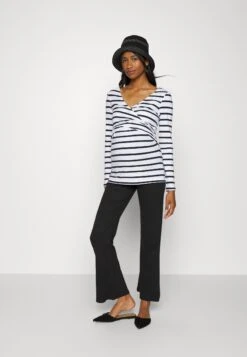 2 Pack NursingMaglietta A Manica LungaBlack White/Mottled Light Grey Donna T-shirt E Top EVO29G00M-Q12