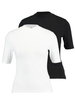 Even&Odd 2 PackT-Shirt BasicT-Shirt BasicWhite/Black Donna T-shirt E Top EV421D19S-A11 -Even&Odd ca338675ce46494898025e6d1b3984fe
